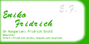 eniko fridrich business card